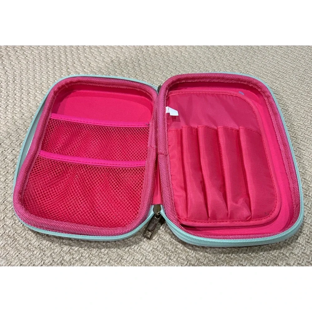 Reversible Sequin Cosmetic Makeup Case Organizer Pink Blue More Than Magic